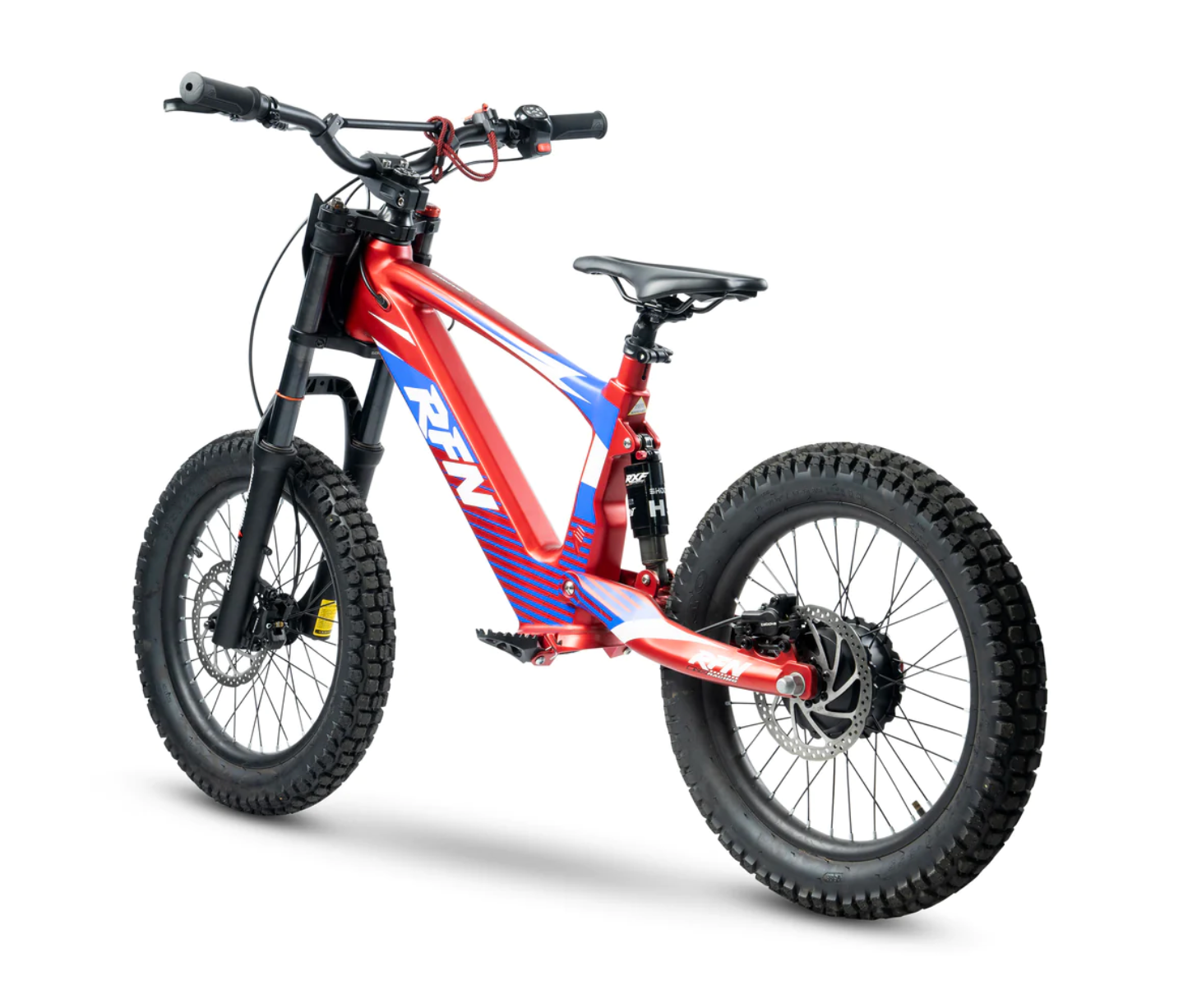 RFN Evo Racing 18 Electric Kids E-Bike Red Back View