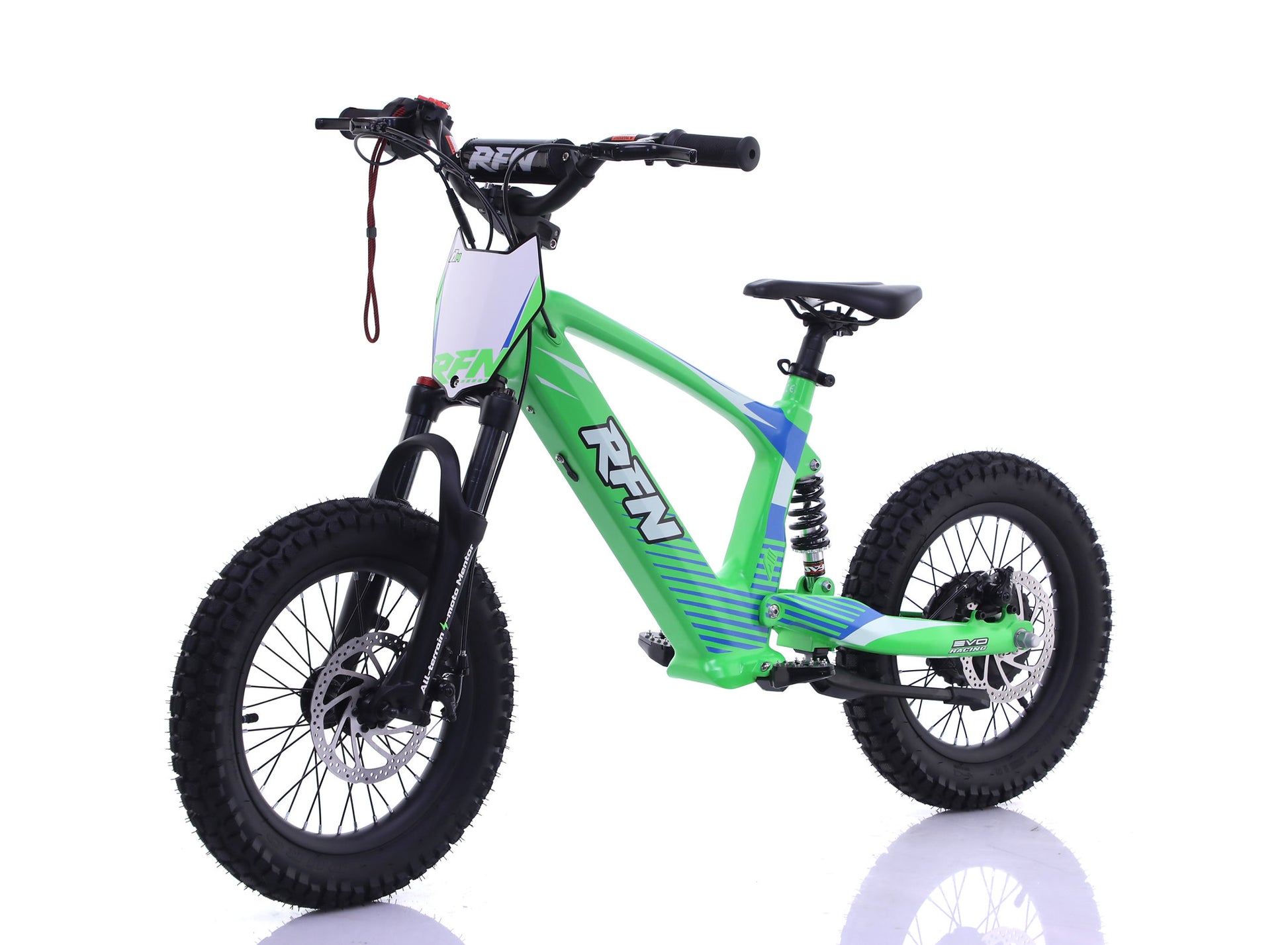 RFN Evo Racing 16 Electric Kids E-Bike Green Side