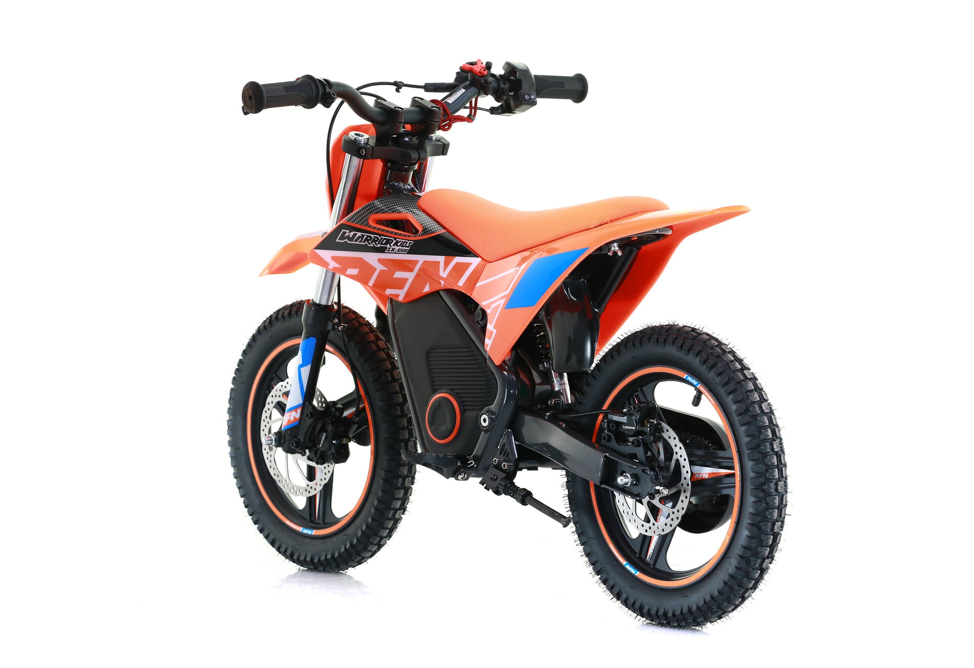 RFN Warrior SX-E500 Kids Electric MX Motorcross Bike Orange Rear View