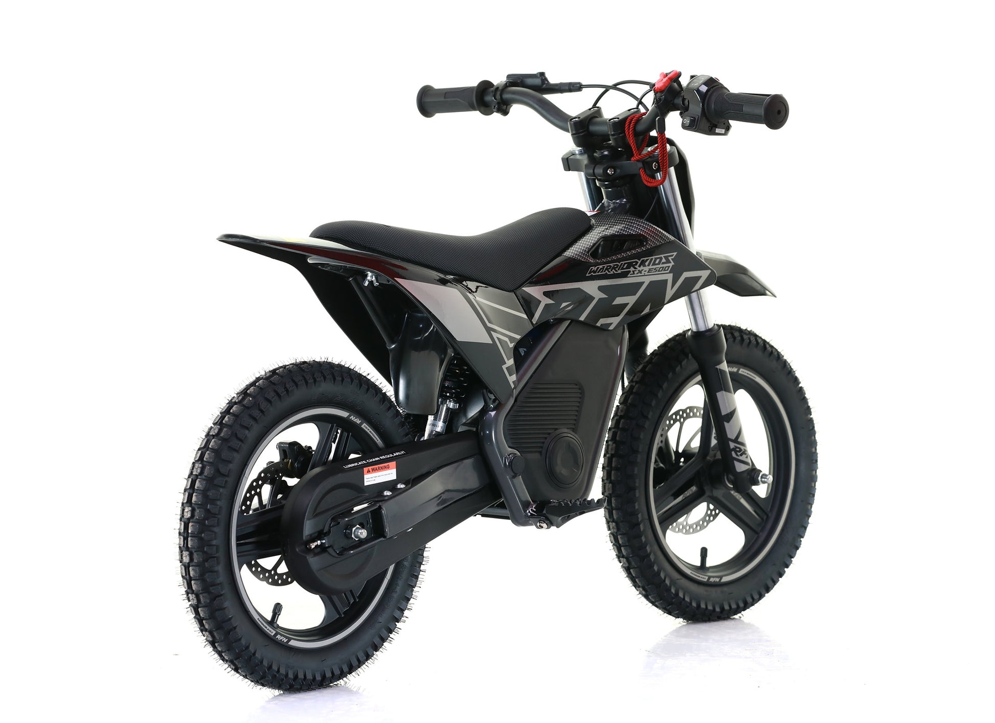 RFN Warrior SX-E500 Kids Electric MX Motorcross Bike Black Rear View