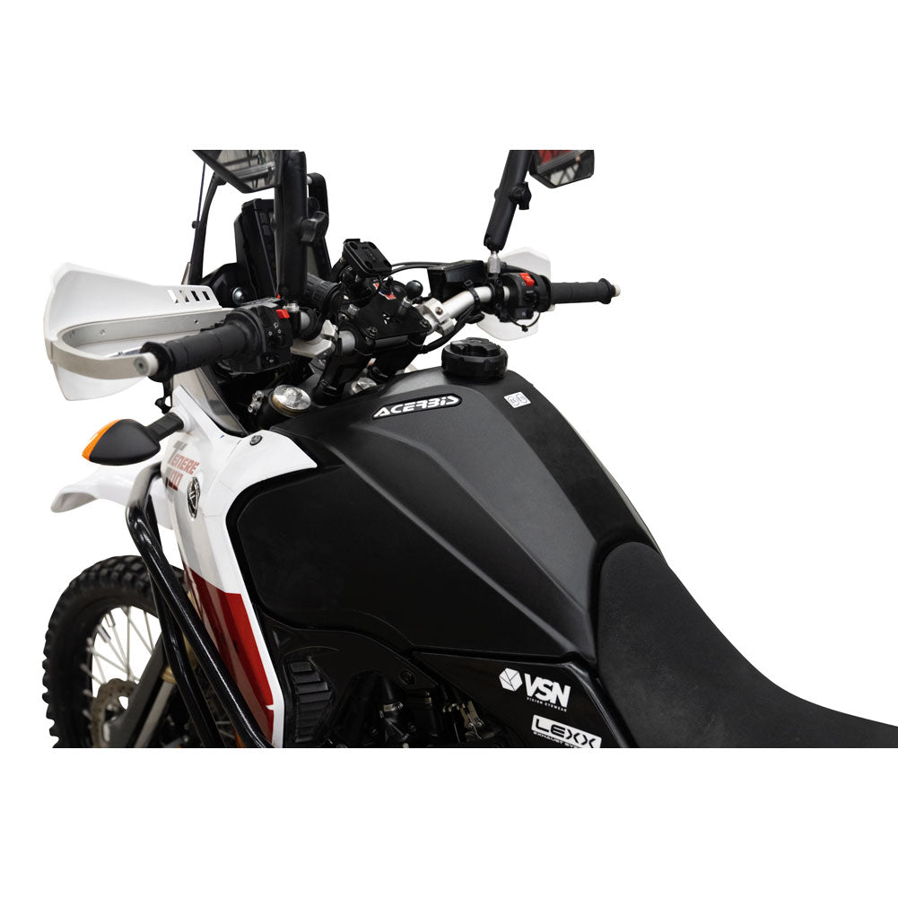 Acerbis Oversized Fuel Gas Tank 6.1 Gallon Black For YAMAHA TENERE 700 2021-2024 installed top side view