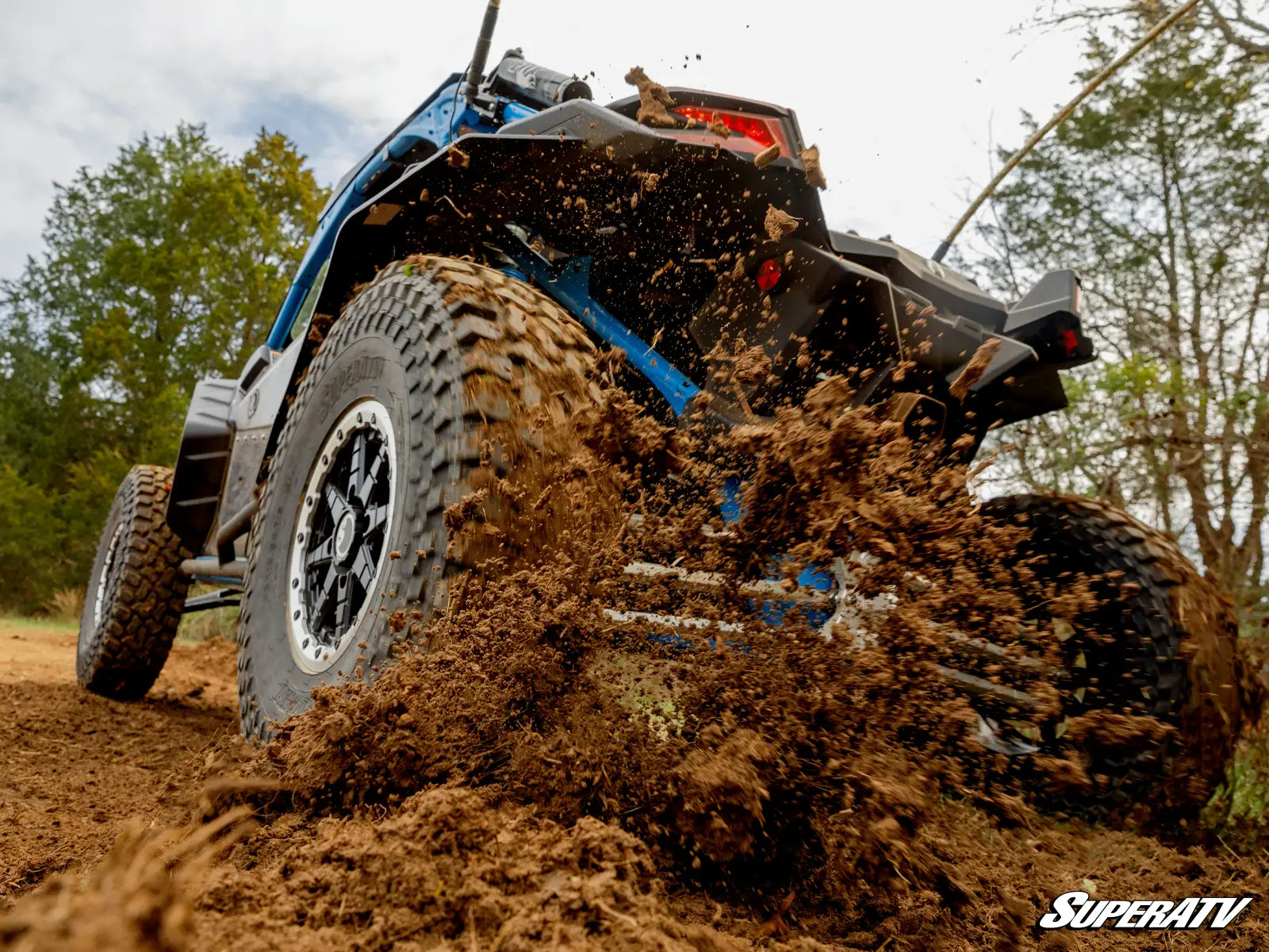 SuperAtv Incursion A/T Radial 8 Ply Atv Utv Set of Four Tire Kit X3 Rear View