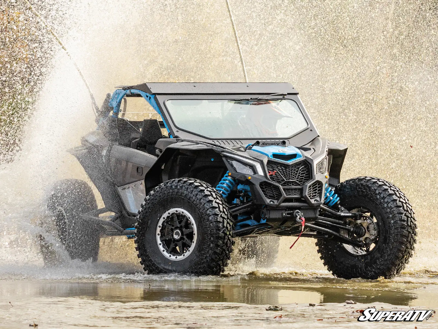 SuperAtv Incursion A/T Radial 8 Ply Atv Utv Set of Four Tire Kit Mounted on Maverick X3