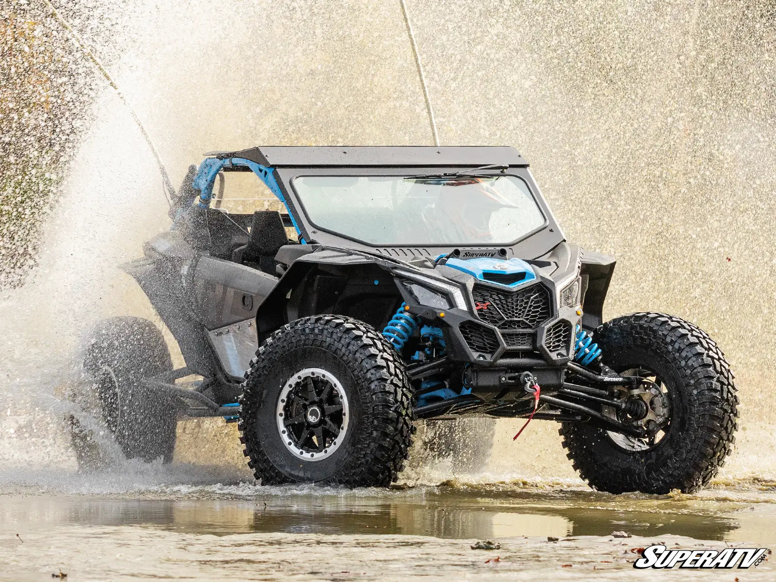 SuperAtv Incursion A/T Radial 8 Ply Atv Utv Set of Four Tire Kit Mounted on Maverick X3