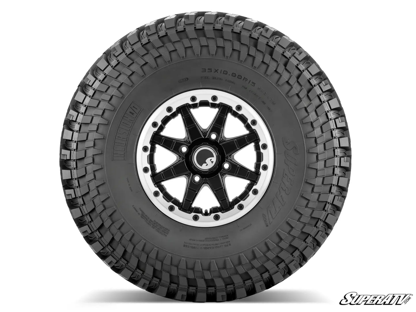 SuperAtv Incursion A/T Radial 8 Ply Atv Utv Set of Four Tire Kit Mounted on wheel