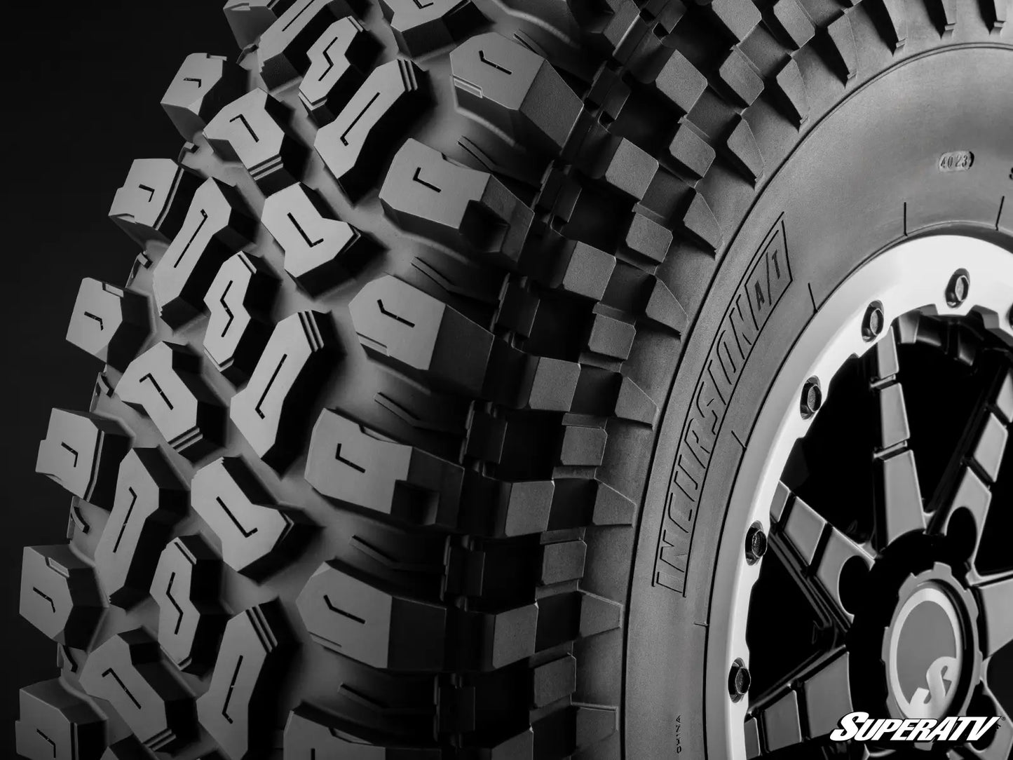 SuperAtv Incursion A/T Radial 8 Ply Atv Utv Set of Four Tire Kit Side Tread