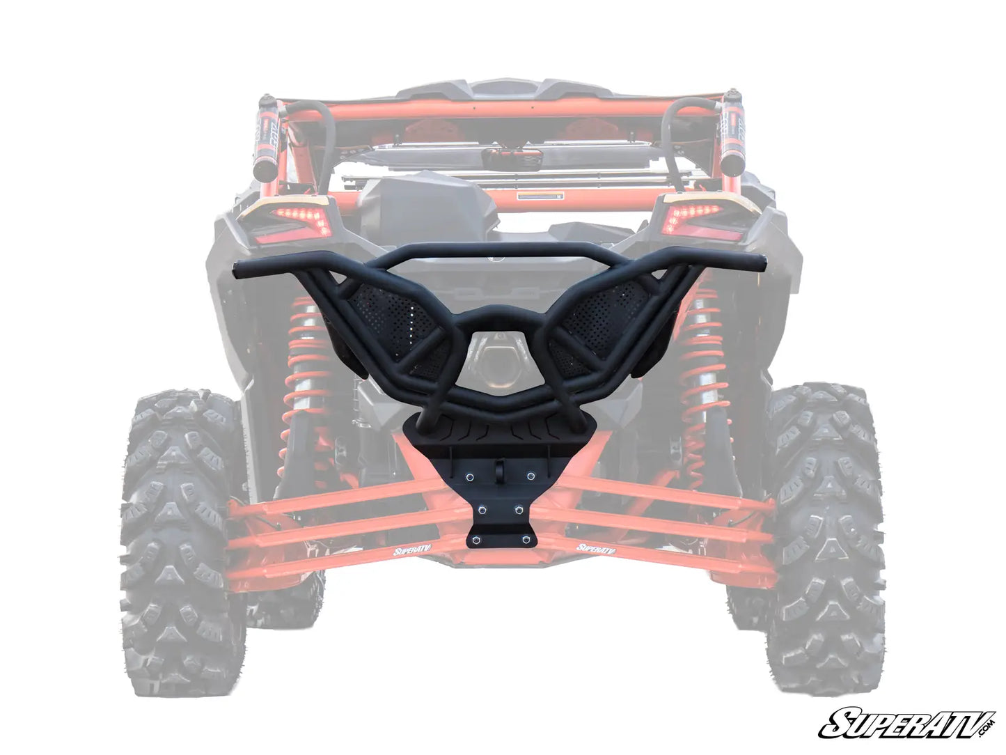 Black UTV bumper on a white background with SuperATV branding.