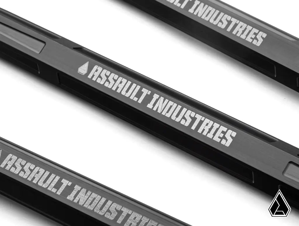 Assault Industries Can-Am Maverick R Turret Style Quick Camber Radius Rods Logo