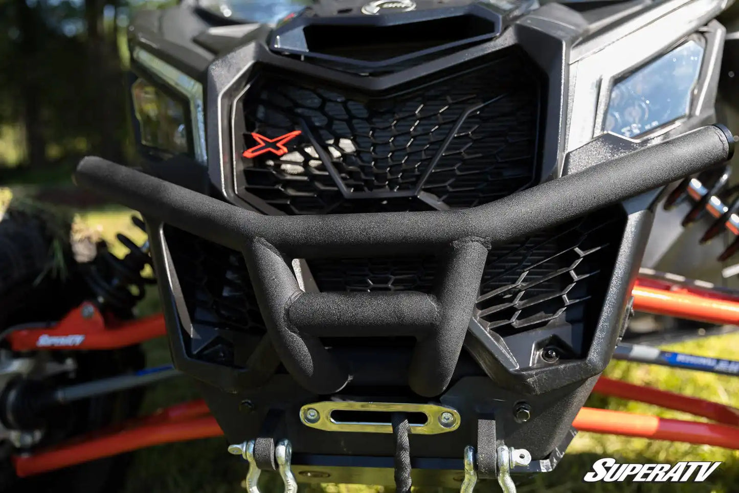 Close-up of a SuperATV product with a blurred background