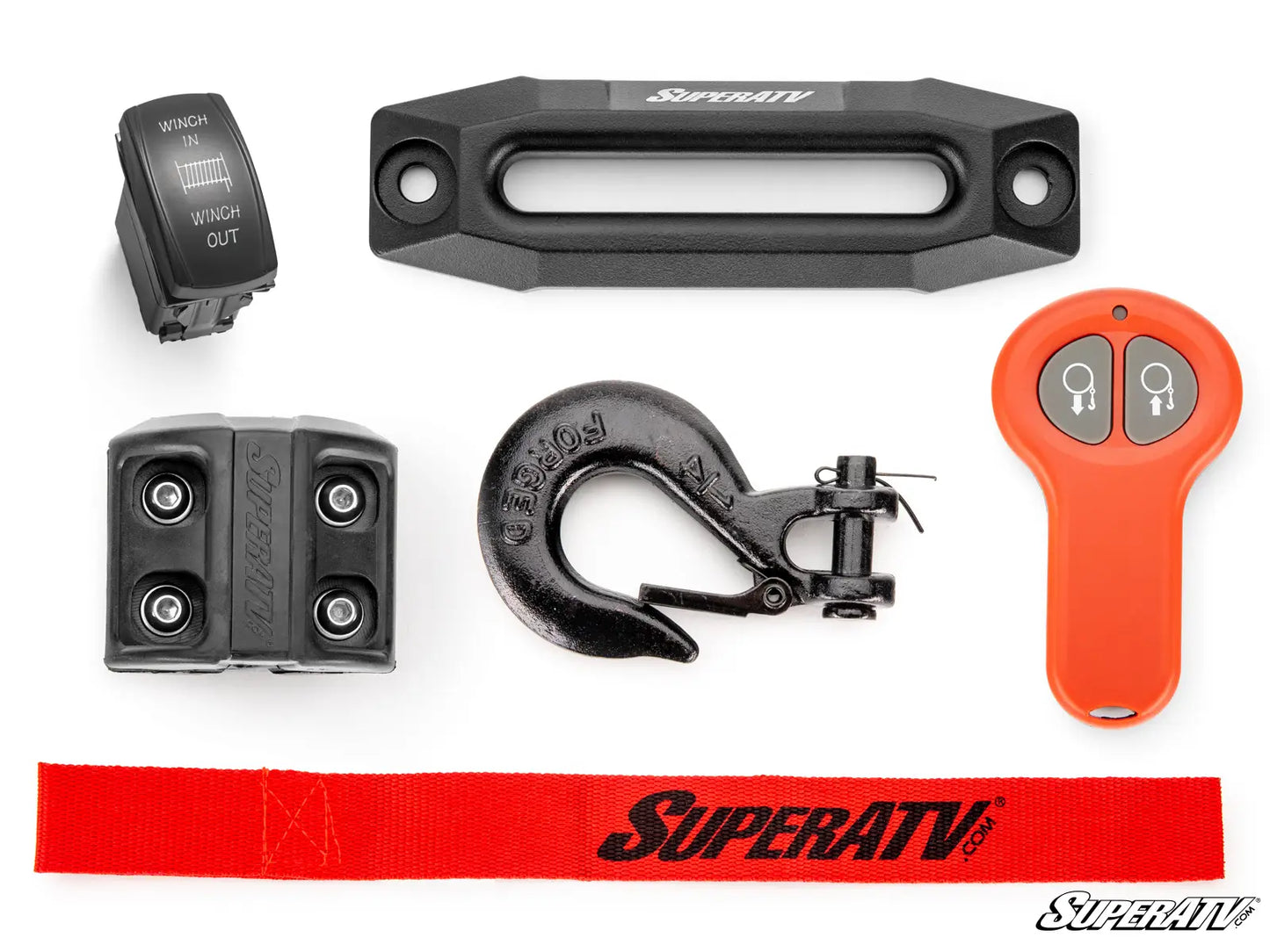 SuperATV Ready-Fit Winch Plug & Play W Mount Honda Pioneer 1000 1000-5 hardware included