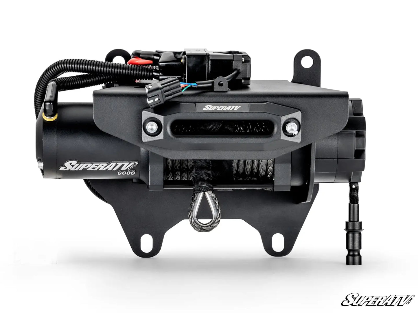 SuperATV winch on a white background