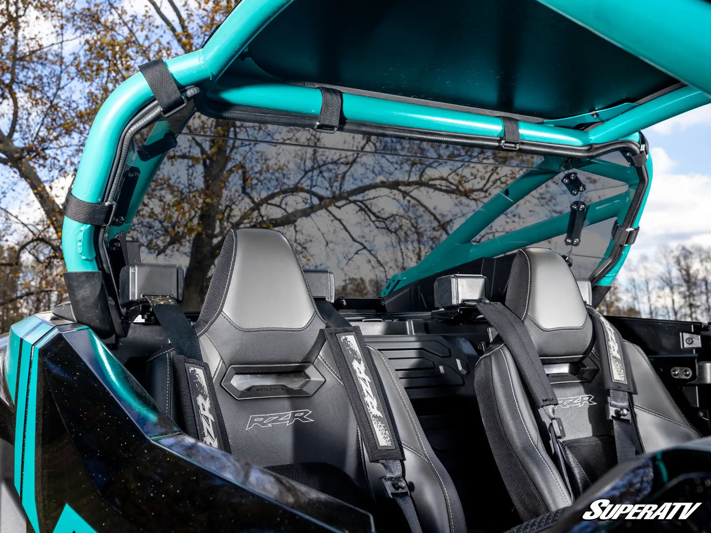 SuperATV Rear Window Windshield Dust Kit Fits: POLARIS PRO R / PRO R 4 2025+ Mounted inside view