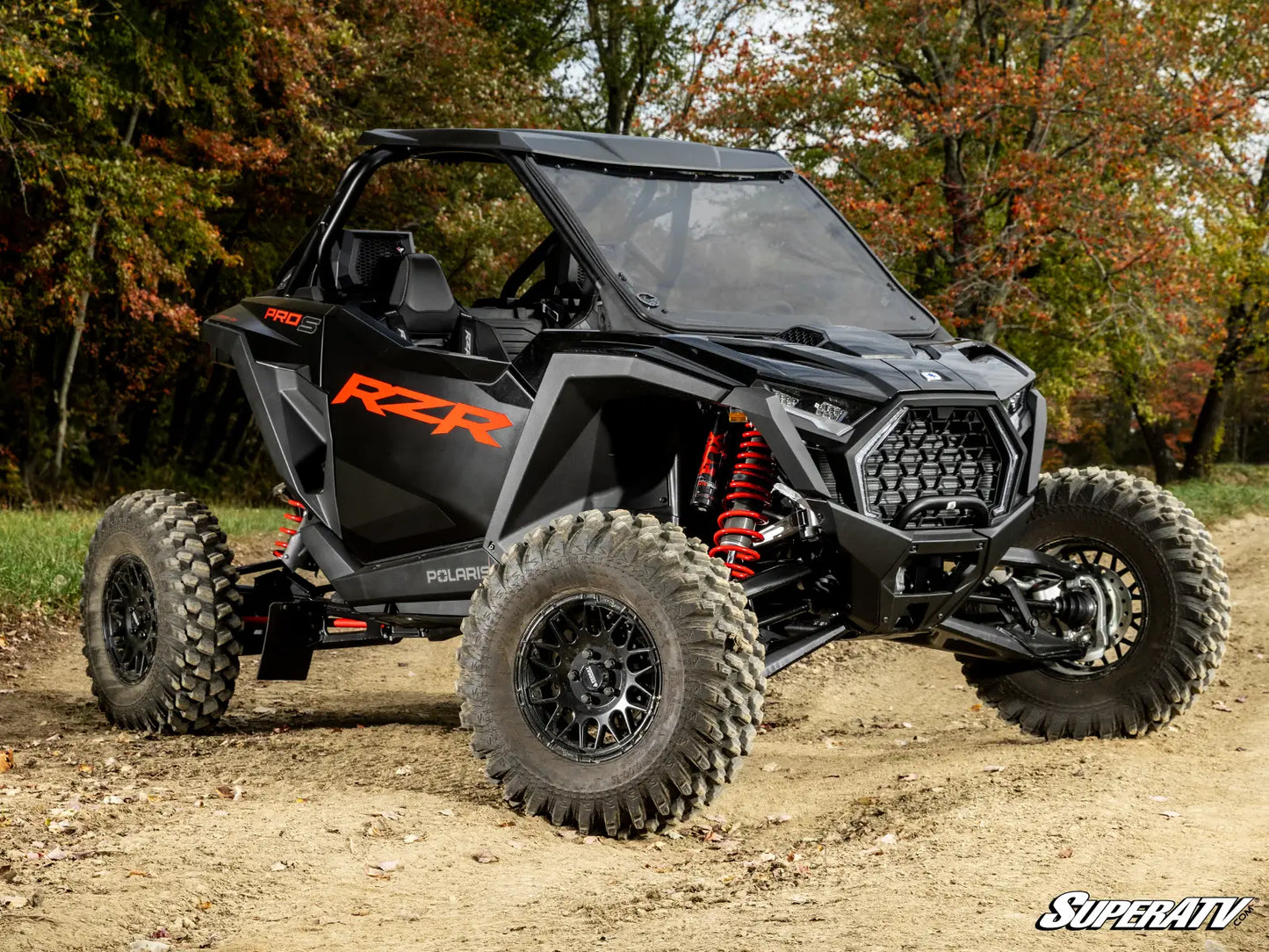 SuperATV Full Window Windshield Light Tint Fits: POLARIS PRO S / PRO S4 2025+ Mounted Side View