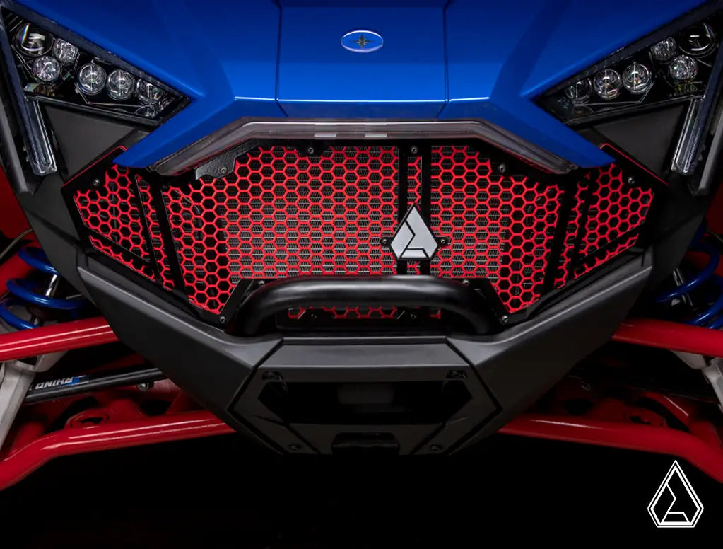 Assault Industries Polaris RZR Pro R /Turbo R Hellfire V2 Front Grille 2022-2024 Close view front red