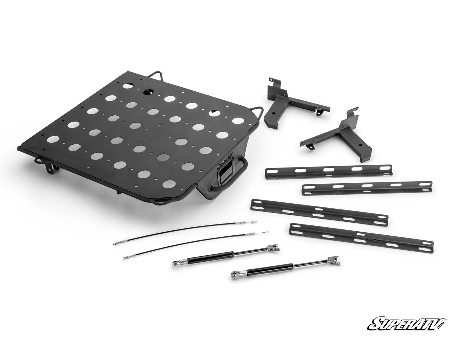 Alpha rack system with all hardware on white background