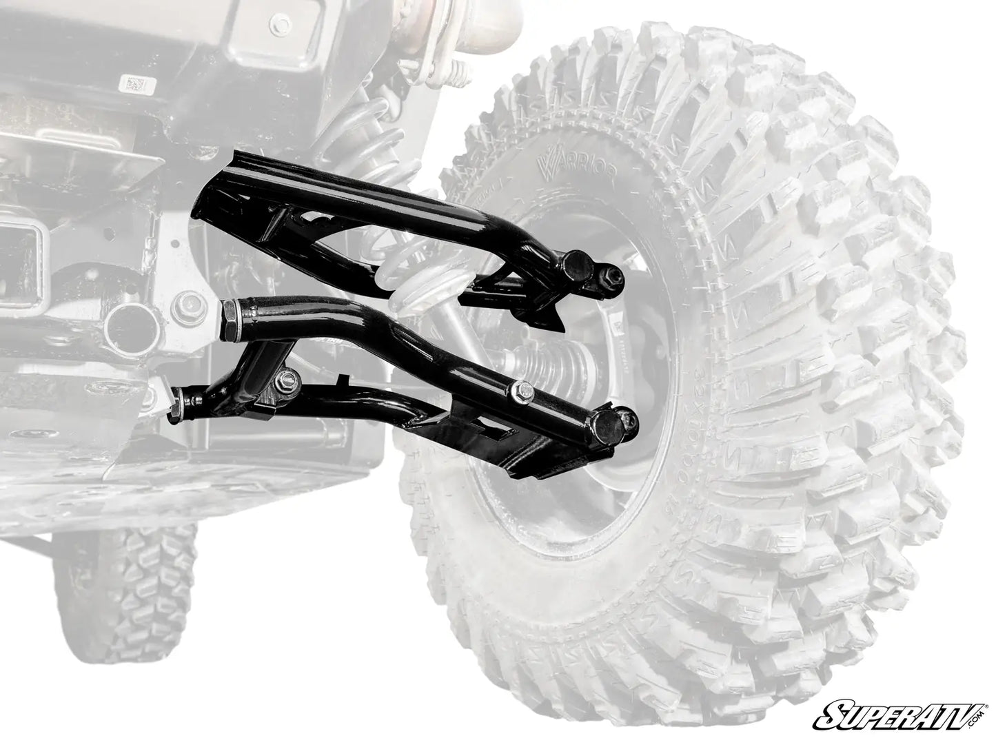 SuperATV Atlas Pro Rear Hi Clearance A Arms Arm Set of 4 Polaris Xpedition 2024+ Black white photo