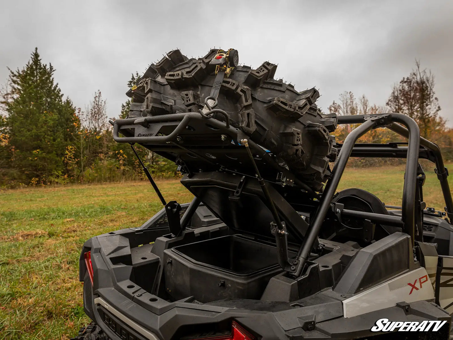 SuperATV Adventure Alpha Rack Spare Tire Cargo Carrier POLARIS RZR XP 1000 / TURBO S 14-23