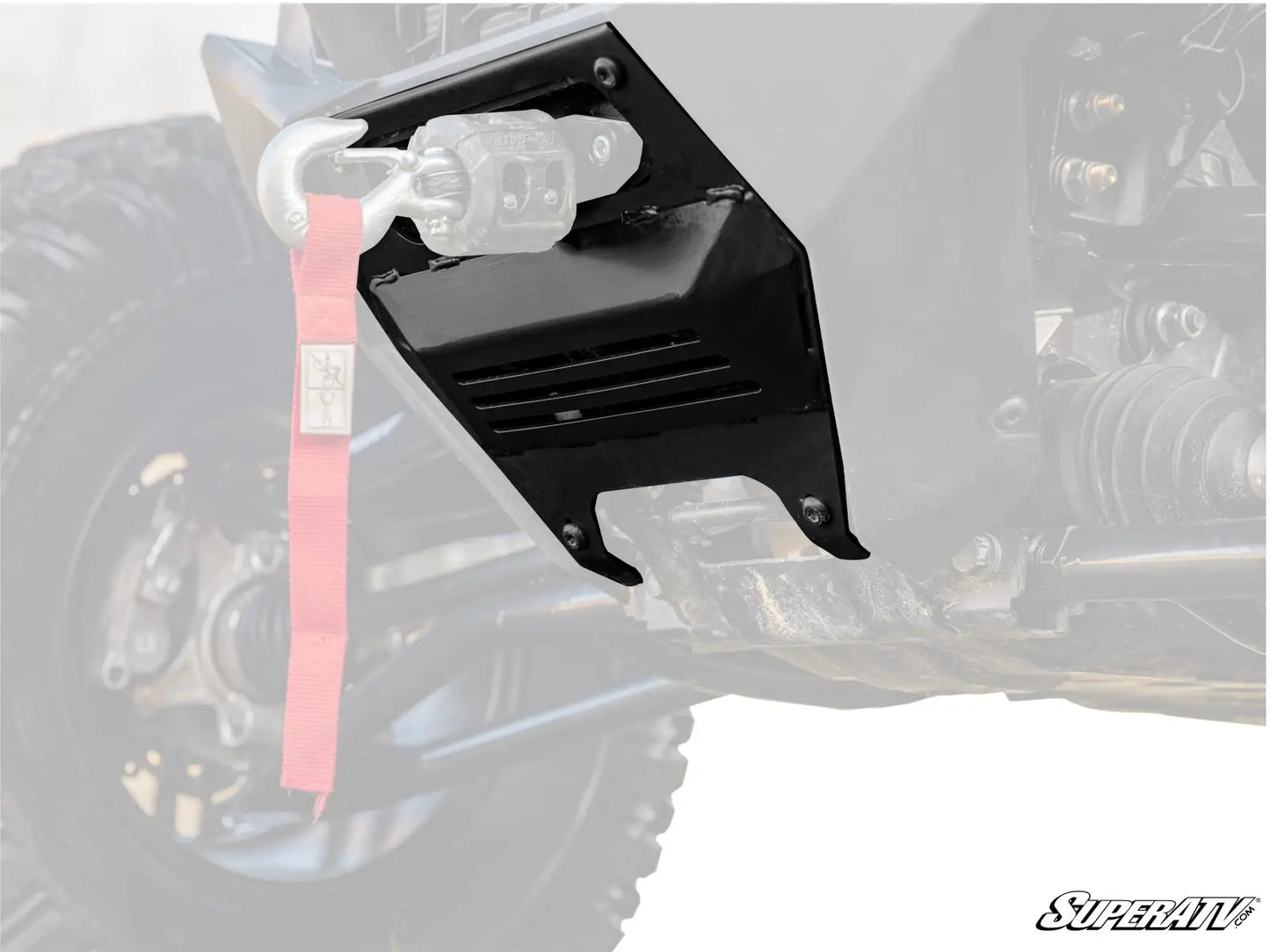 SuperATV 6000 lbs Black Ops Winch Bluetooth W Mounting Plate Polaris Pro XP XP4 2020-24