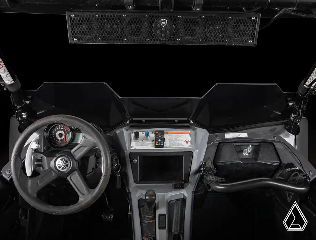 ASSAULT Tinted Scratch Resistant Half Windshield Yamaha YXZ1000 YXZ1000R SS SE Installed Rear view