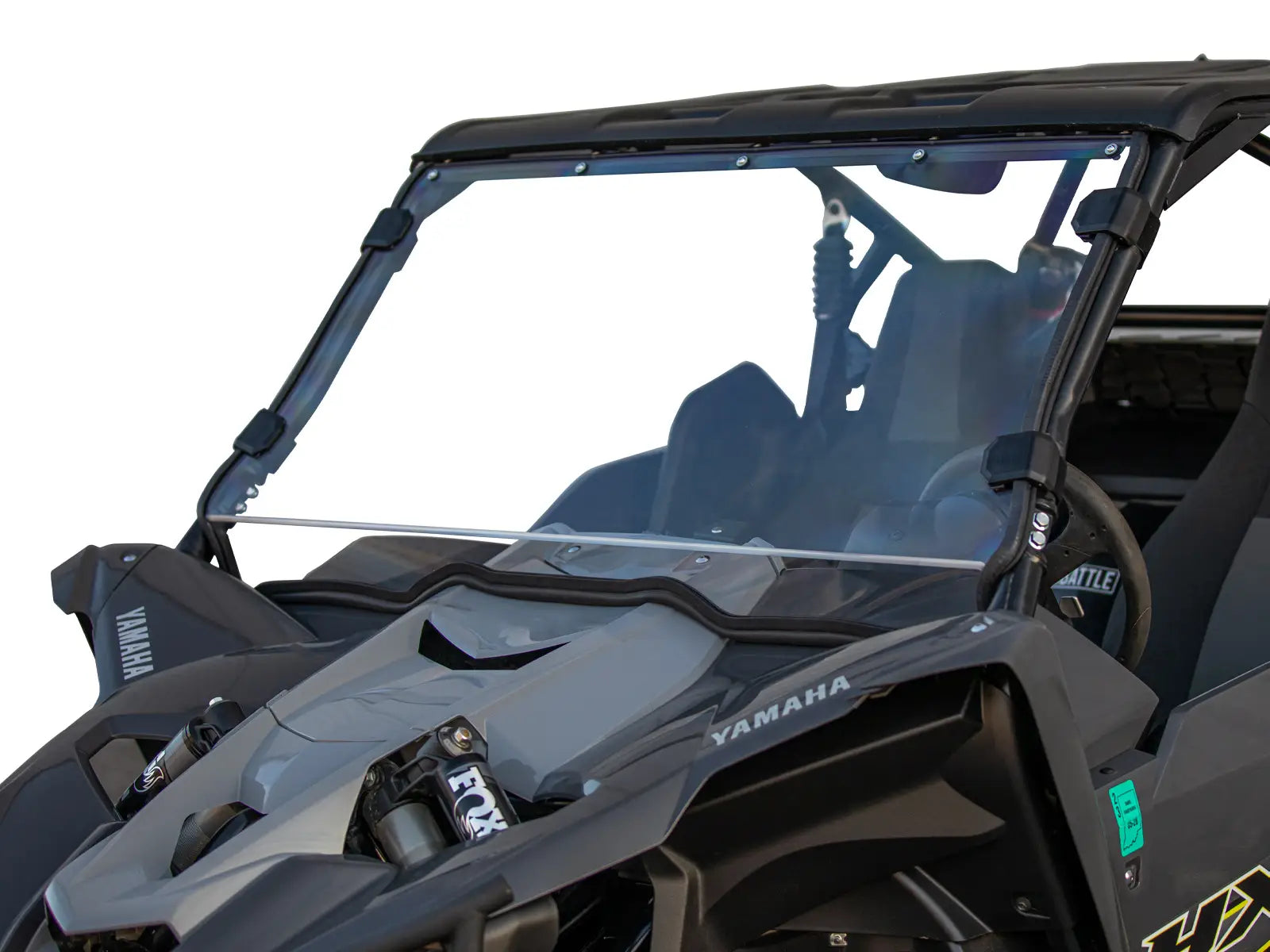 SuperATV Heavy Duty Scratch Resistant Full Windshield for Yamaha YXZ (2019+) Side front