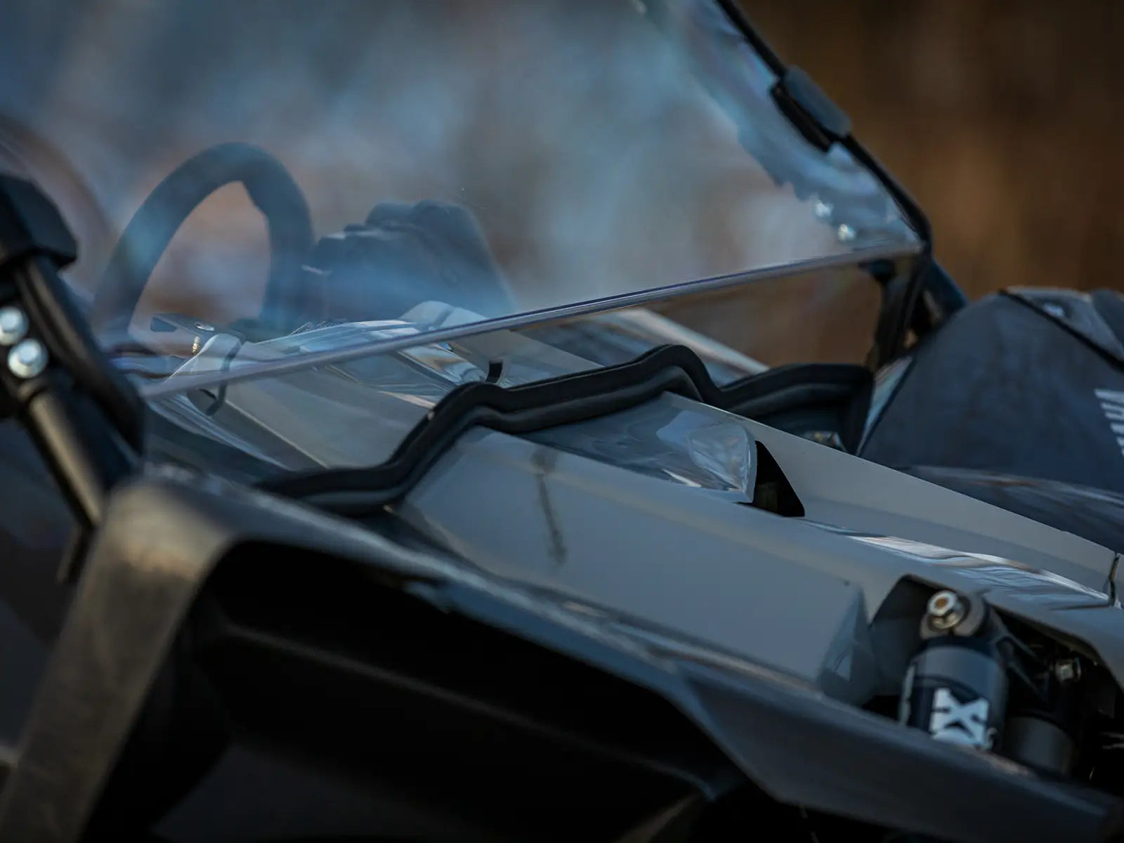 SuperATV Heavy Duty Scratch Resistant Full Windshield for Yamaha YXZ (2019+) Weather Strip