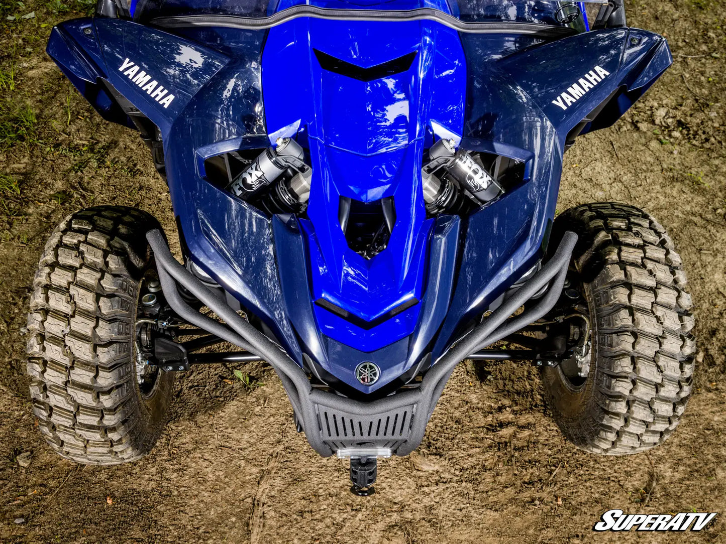SuperATV Heavy Duty Front Winch Bumper for Yamaha YXZ1000R YXZ 1000 2016+ SS SE Top View