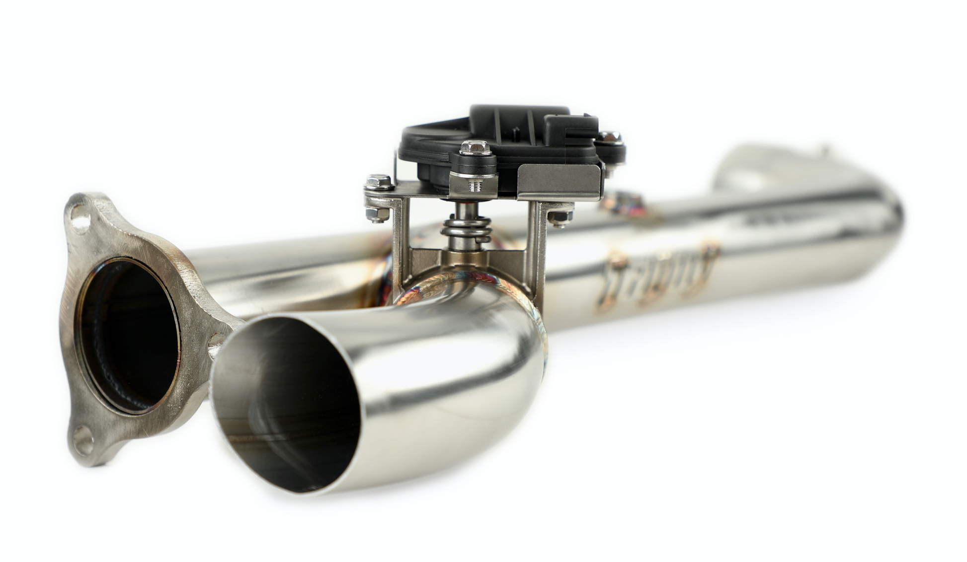 Trinity Racing SIDE PIECE Header Pipe with Electronic Cutout - RZR PRO XP TURBO R electronic valve close