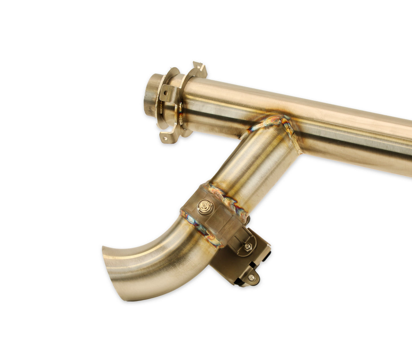 Trinity Racing SIDE PIECE Header Pipe with Electronic Cutout - Can-Am Maverick X3 close up