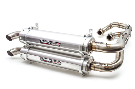 Trinity Racing RZR GENERAL 1000/1000S DUAL FULL SYSTEM brushed