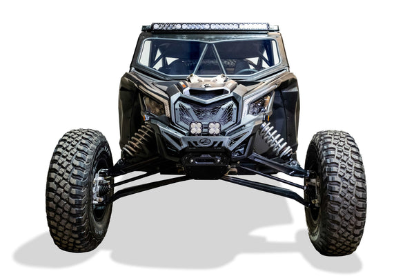 ELEKTRIC OFFROAD CAN AM X3 / MAX MAVERICK 2017+ VOLT FRONT WINCH BUMPER Front View Mounted