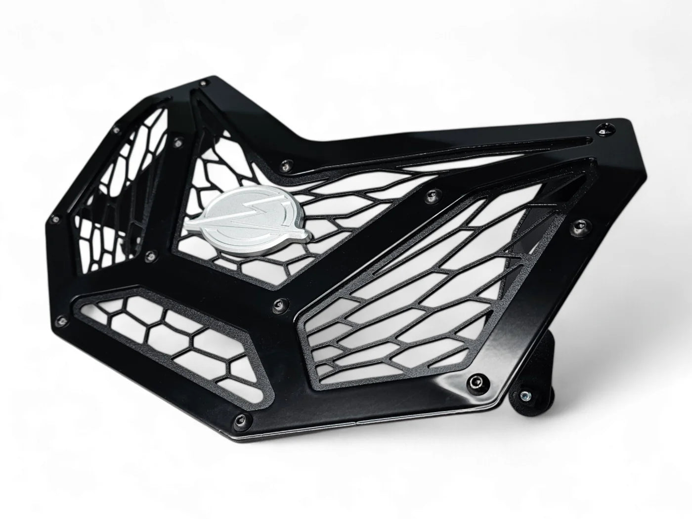 Elektric Offroad Volt Aluminum Mesh Grill Radiator Guard Can Am Maverick X3 XRS Max RR RC Front Side View