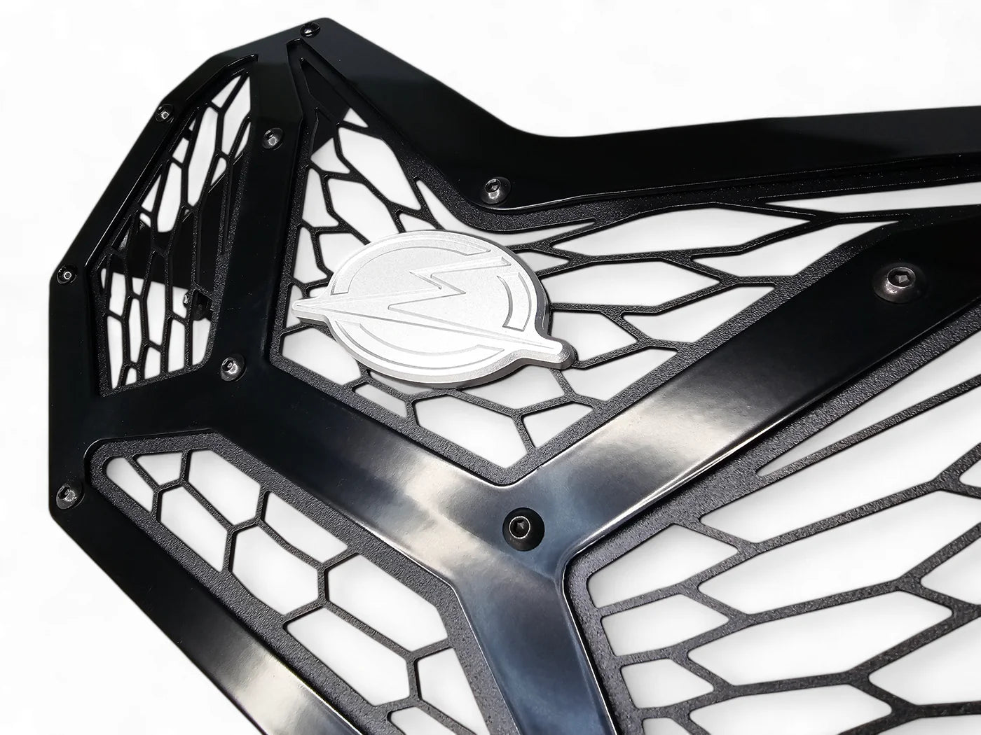 Elektric Offroad Volt Aluminum Mesh Grill Radiator Guard Can Am Maverick X3 XRS Max RR RC Logo 