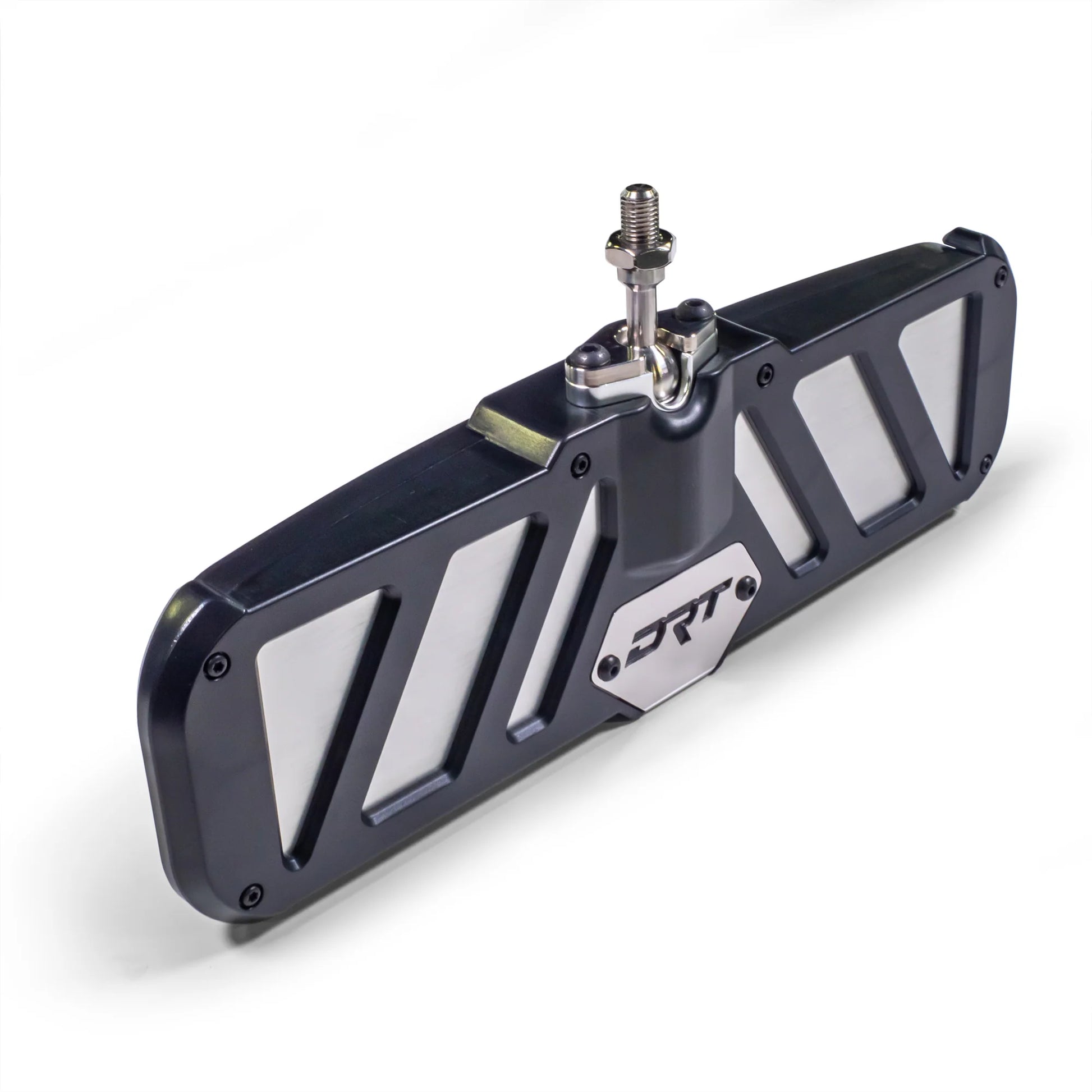 Black metal bracket with 'DRT' branding on a white background
