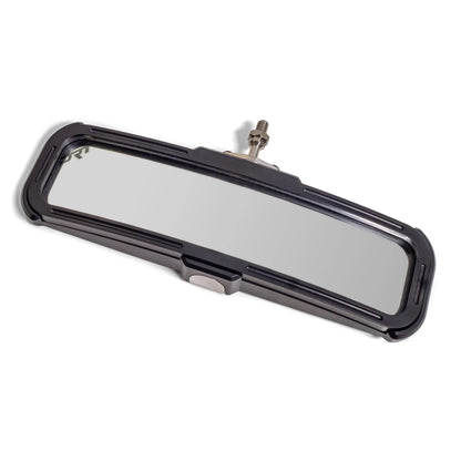 Car rearview mirror with black frame on a white background