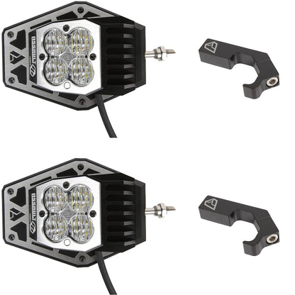 Assault Industries UTV Nighthawk LED Lighted Side Mirrors (Pair) W/ Clamps