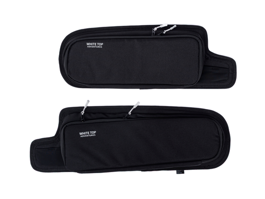 White Top Adventures Ford Transit High Roof 2015+ Upper Rear Door Storage Panels (Pair)