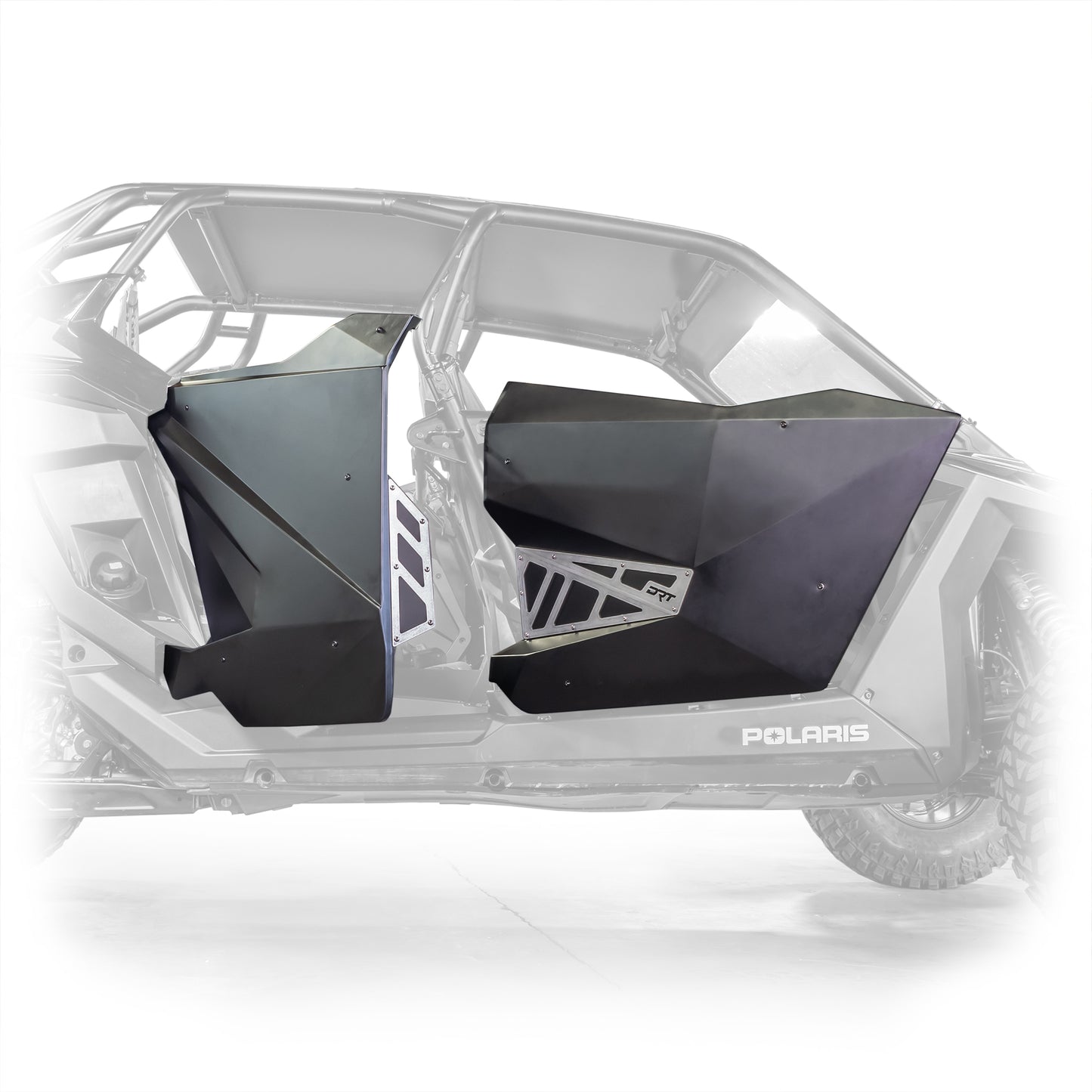 DRT Motorsports Polaris Pro XP4 / Pro R4 / Turbo R4 Aluminum Door Kit Rear Door Opened #2