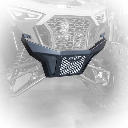 Black honeycomb grille with 'DRT' branding on a vehicle background