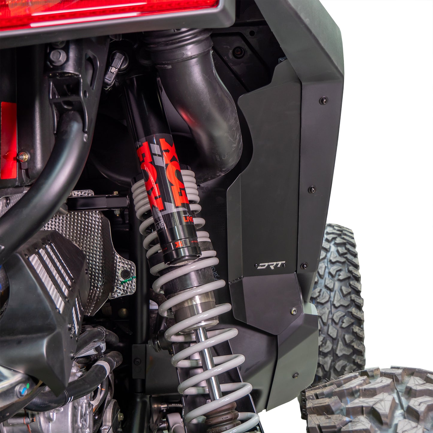 DRT Motorsports Polaris Pro XP / Turbo R Aluminum Rear Inner Fender Guards Mounted Passenger Side