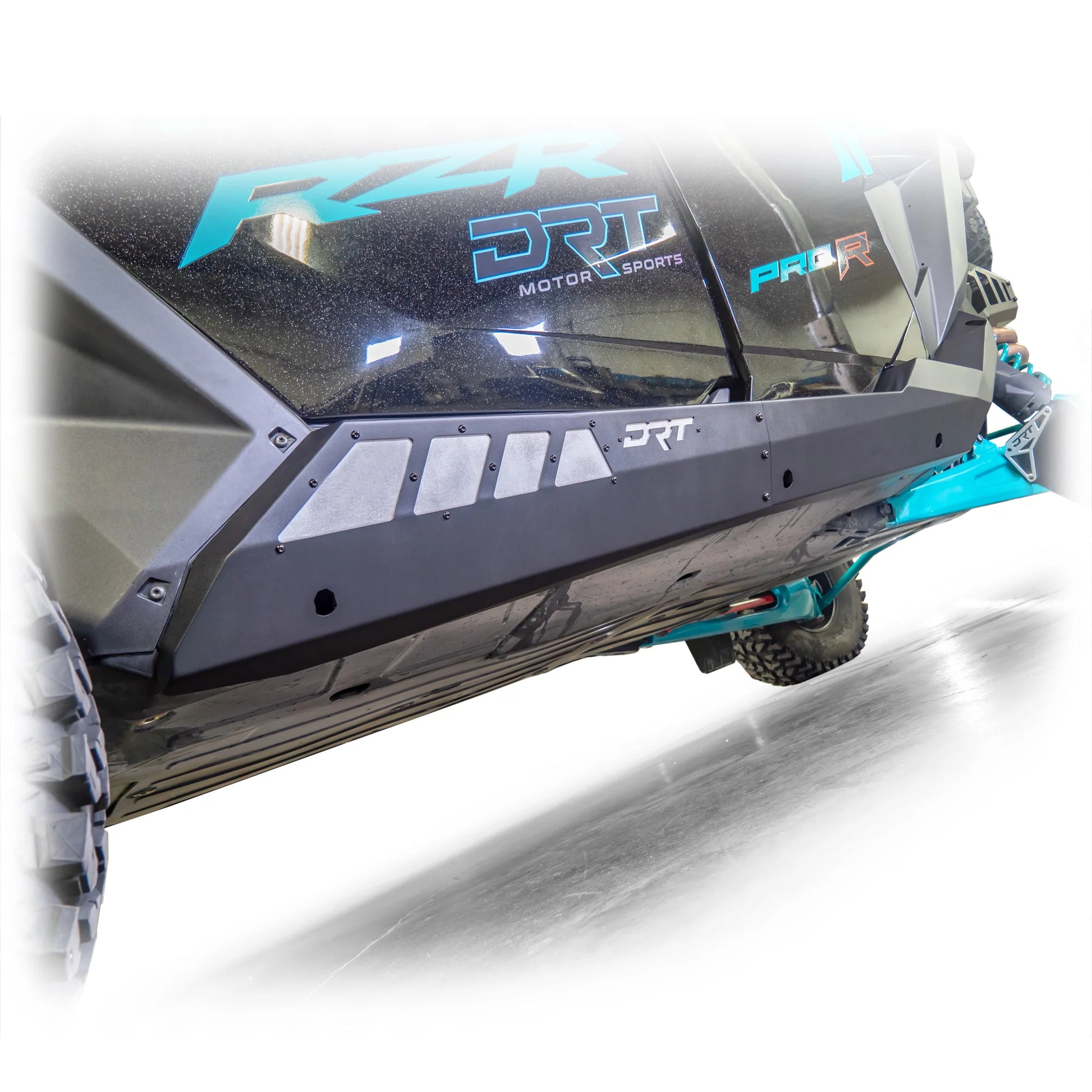 DRT Heavy Duty Rock Sliders Rails Polaris PRO SERIES RZR PRO XP S TURBO R 4-SEAT side view