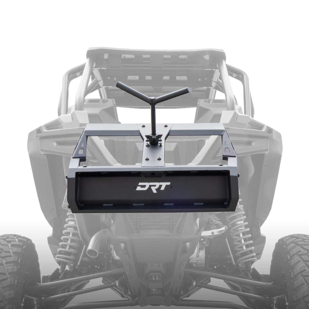 Rear view of bumper mounted on UTV on white background