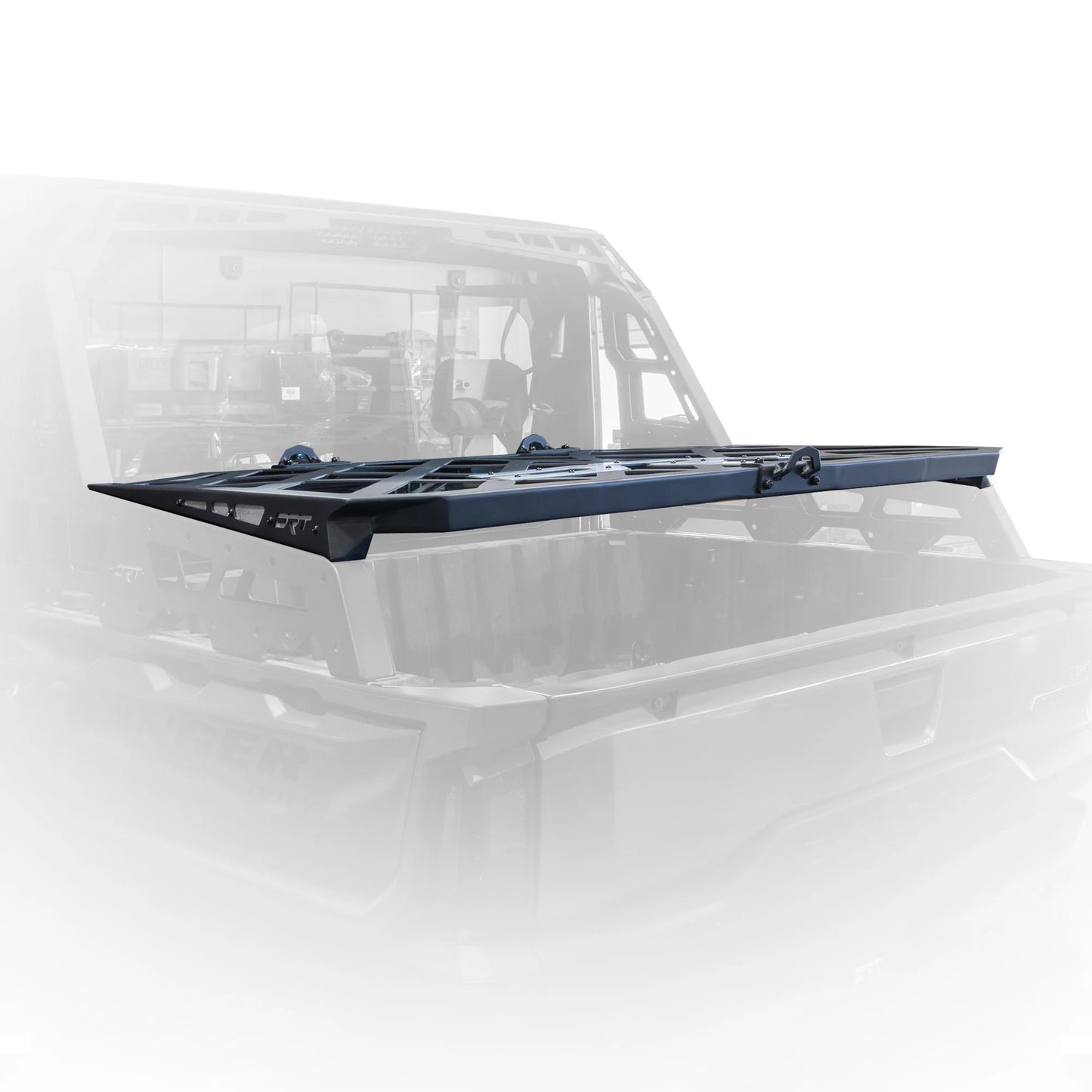 Car roof rack on a white background