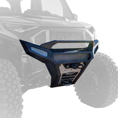 Front bumper with LED lights on an off-road vehicle