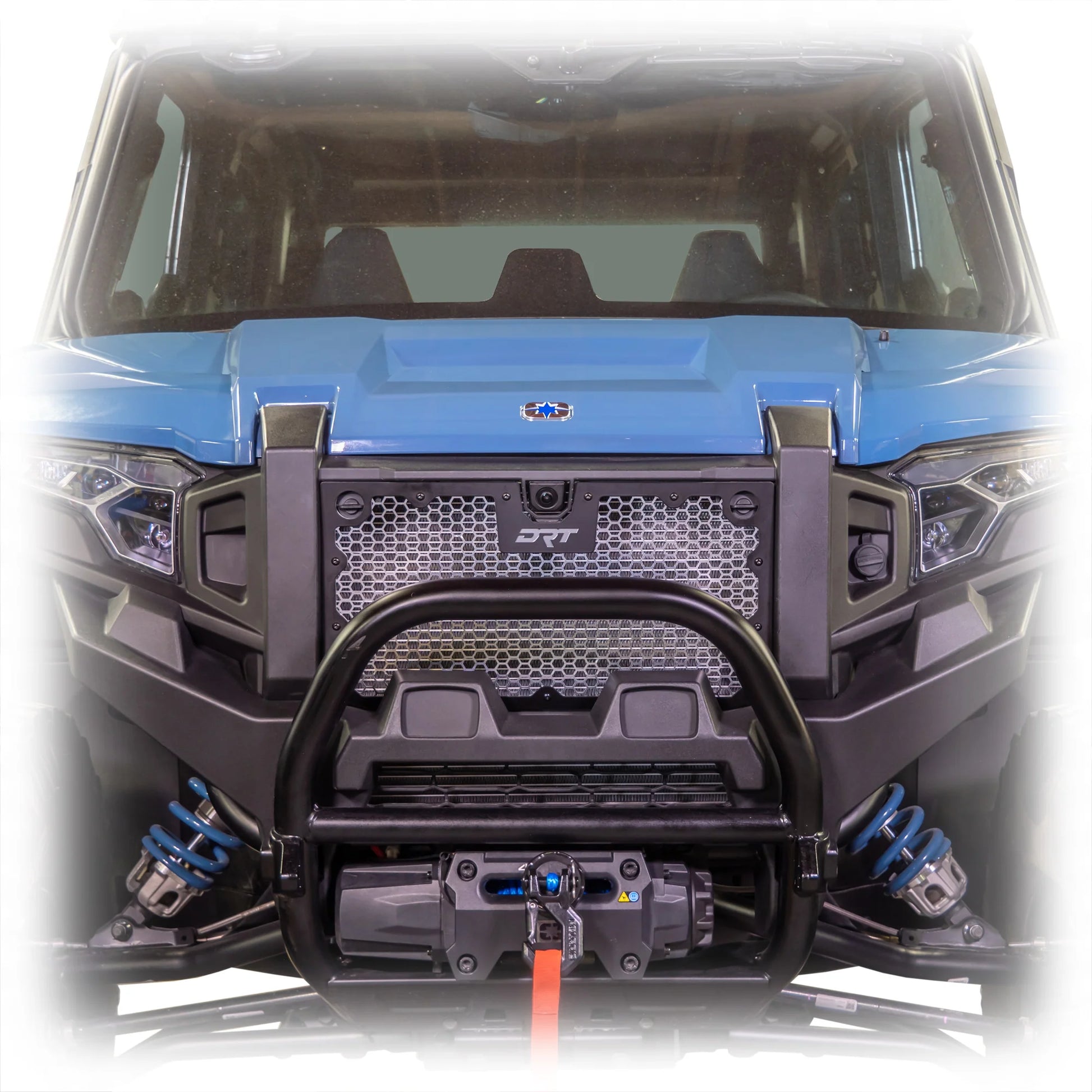 DRT Aluminum Mesh Grill Radiator Guard Polaris XPEDITION 2024+ Straight View
