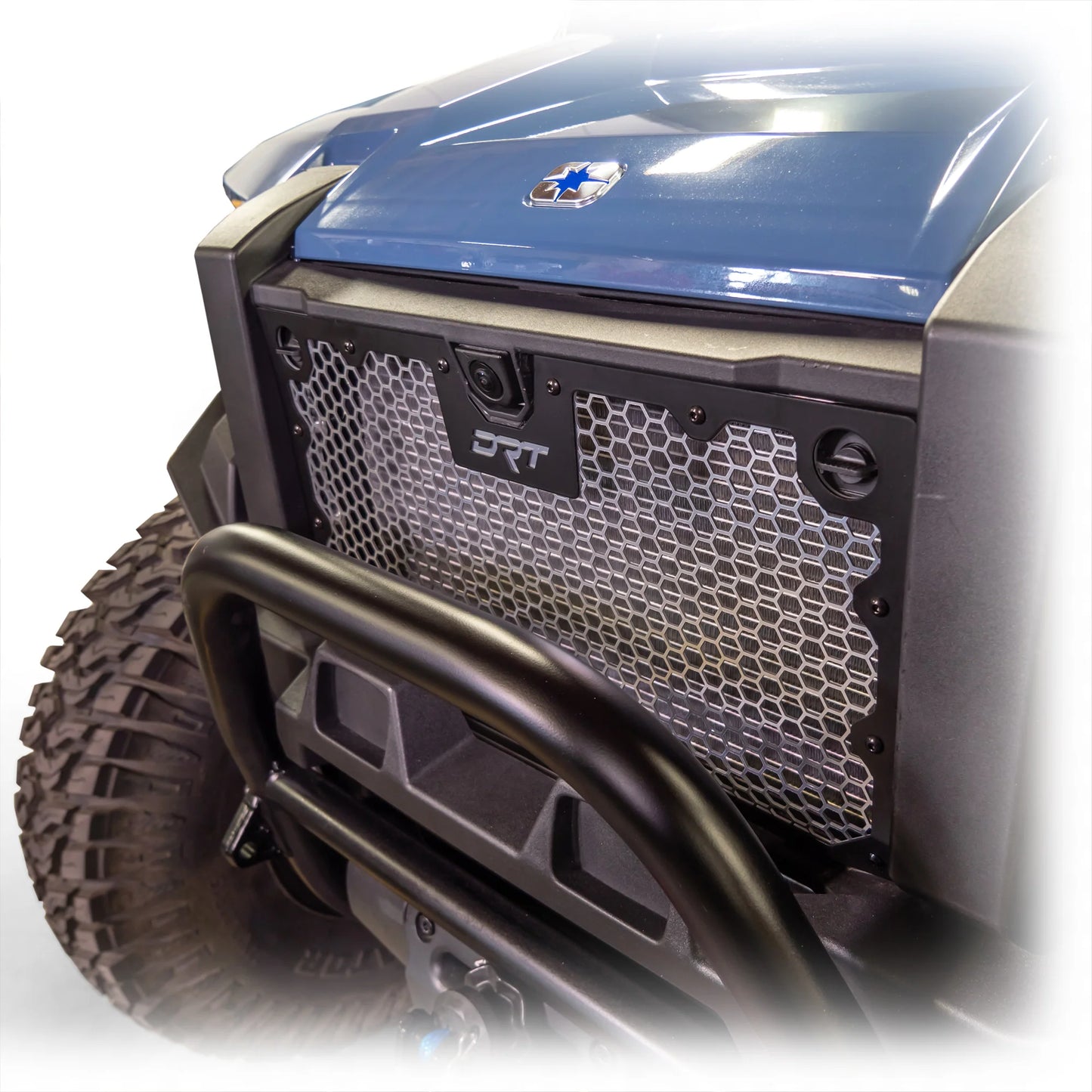 DRT Aluminum Mesh Grill Radiator Guard Polaris XPEDITION 2024+ Side View