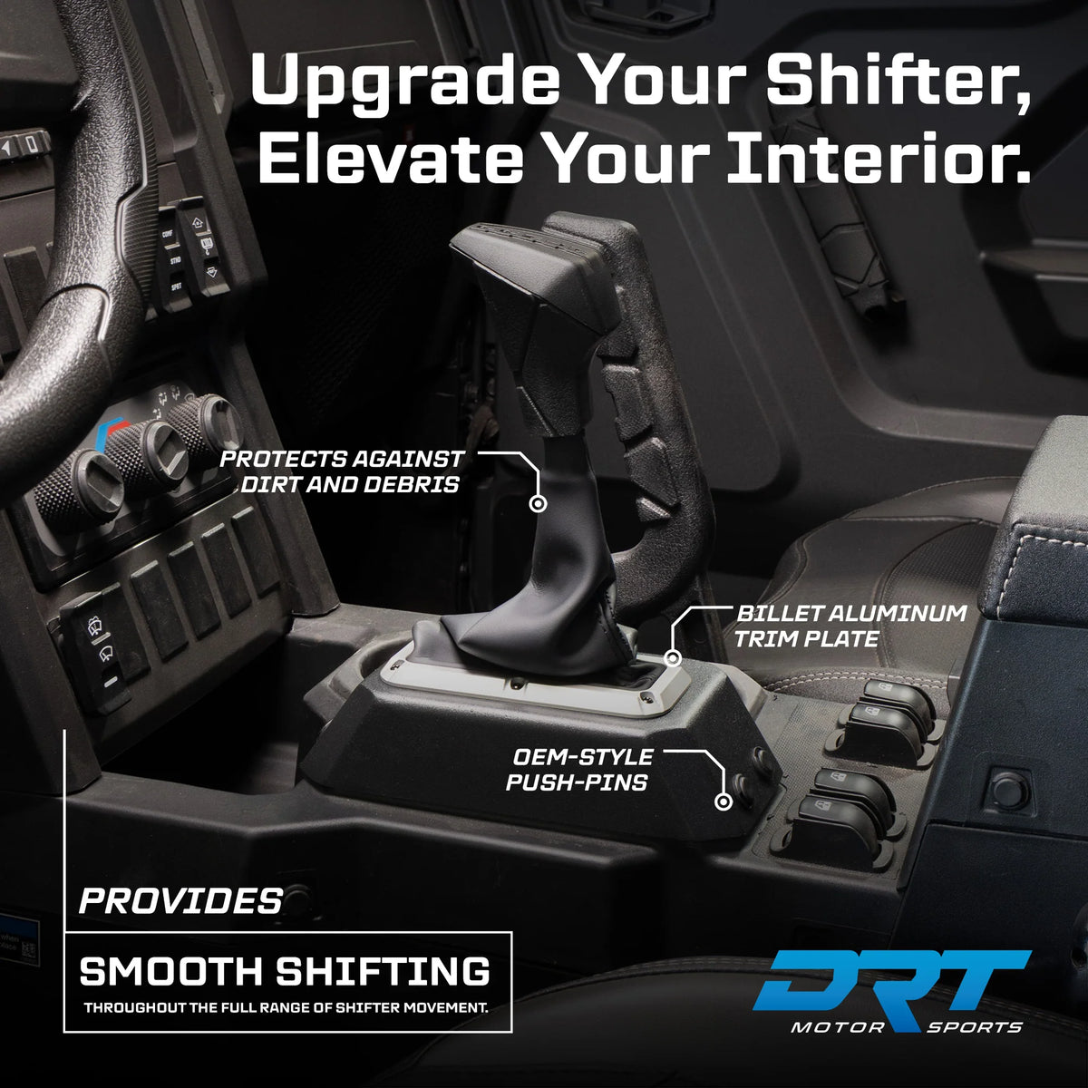DRT product info on shifter boot