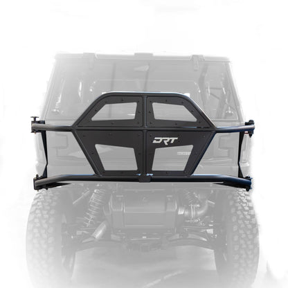 Front view of a vehicle with a black bumper and 'DRT' branding on a white background