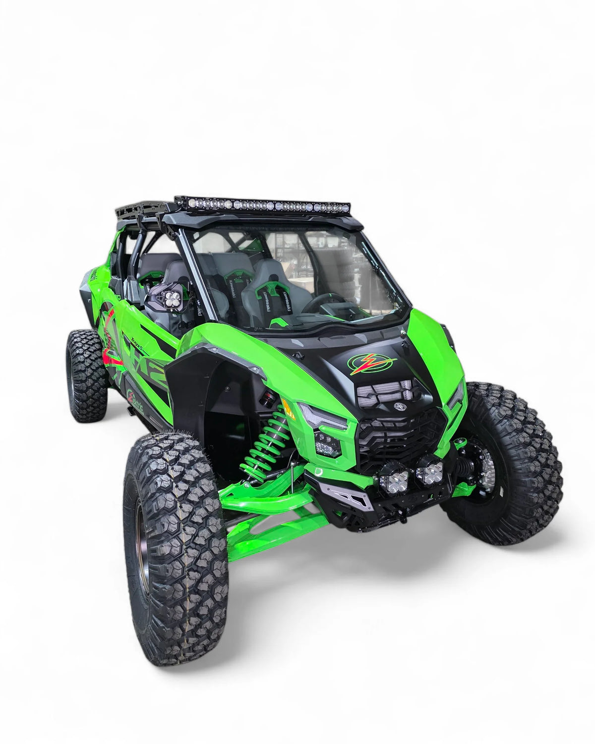 side front view of utv on white background
