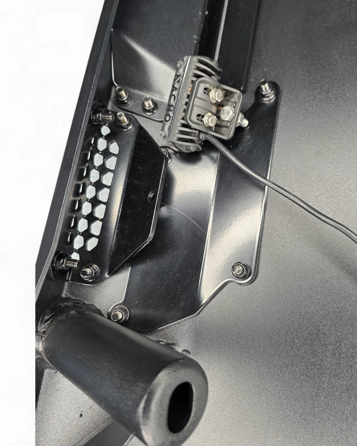 Light mount on backside of rock slider