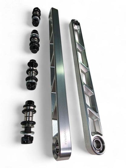 Elektric offroad Rear Sway Bar links with hardware on white background